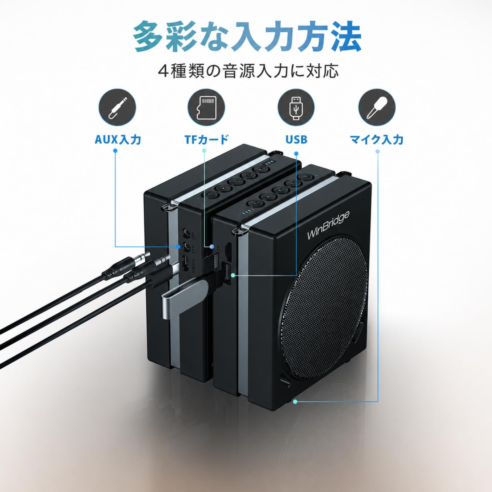 Amazon | wwinbridge コンパクトスピーカー ハンドヘルドマイク ヘッド